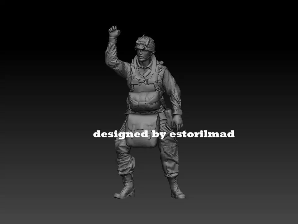  AMERICAN PARATROOPER 101 JUMPING v5 3D print model_0