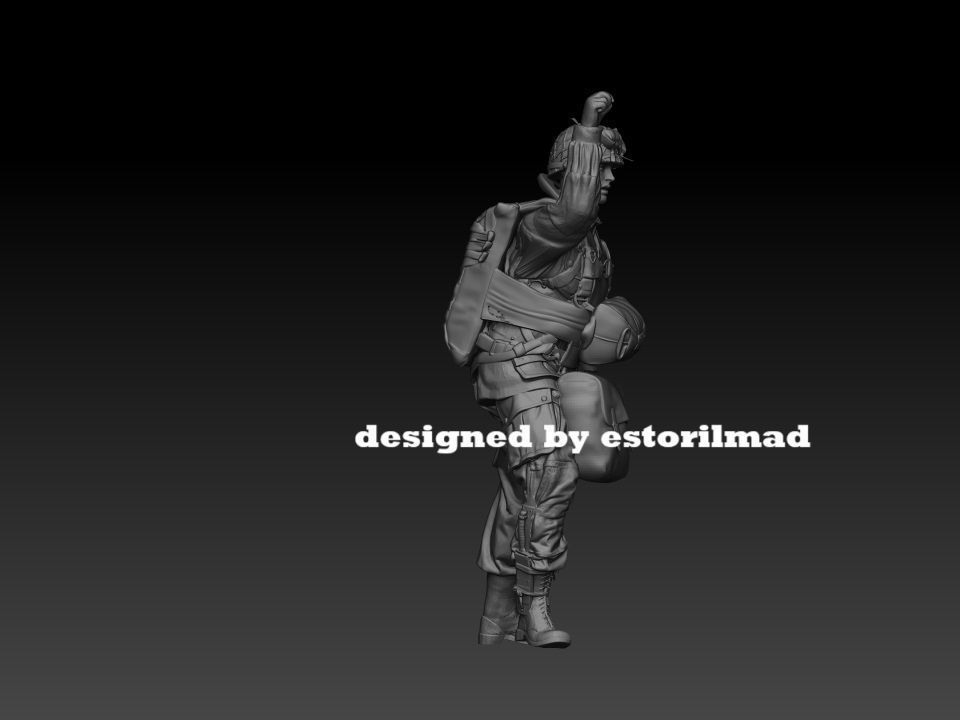  AMERICAN PARATROOPER 101 JUMPING v5 3D print model_2