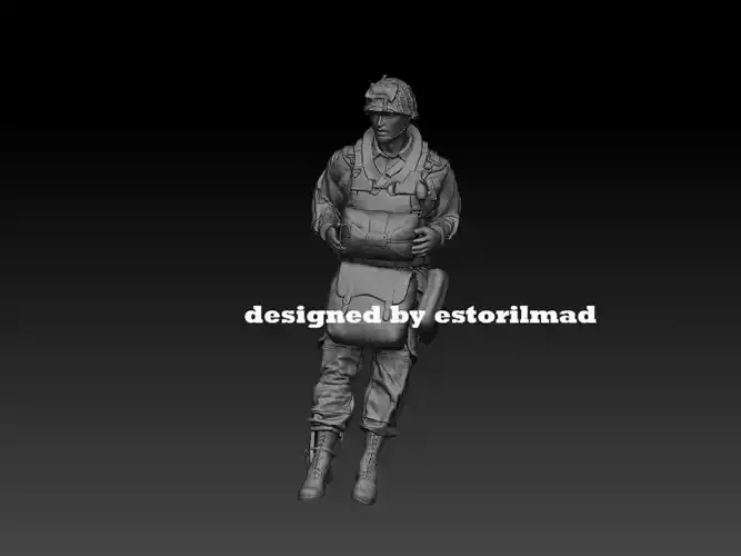 WW2 AMERICAN PARATROOPER 101 JUMPING v4