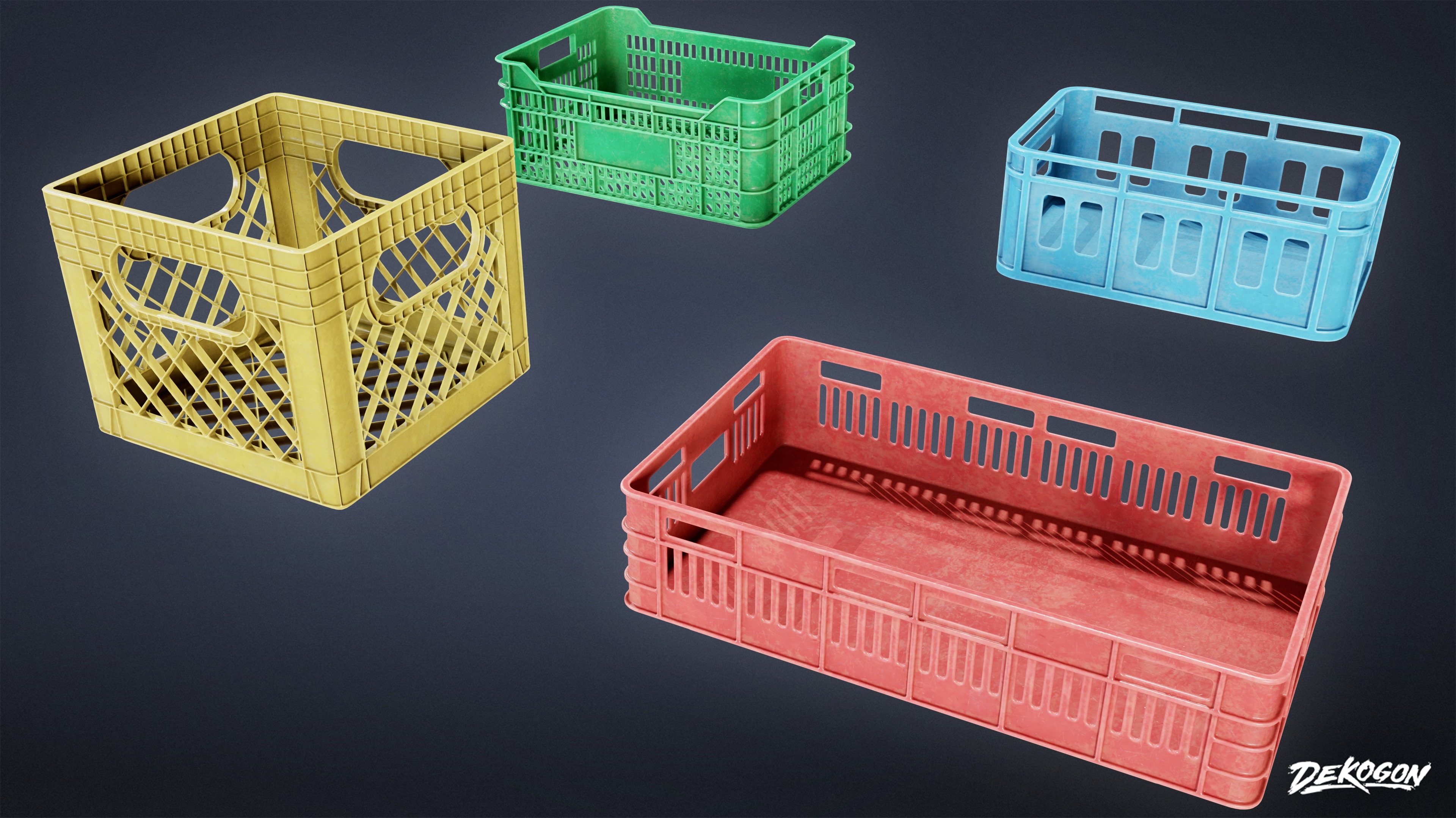 RESTAURANT - Food Crate 01 - LOW POLY AND NANITE Low-poly 3D model_2