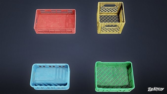 RESTAURANT - Food Crate 01 - LOW POLY AND NANITE Low-poly 3D model 2