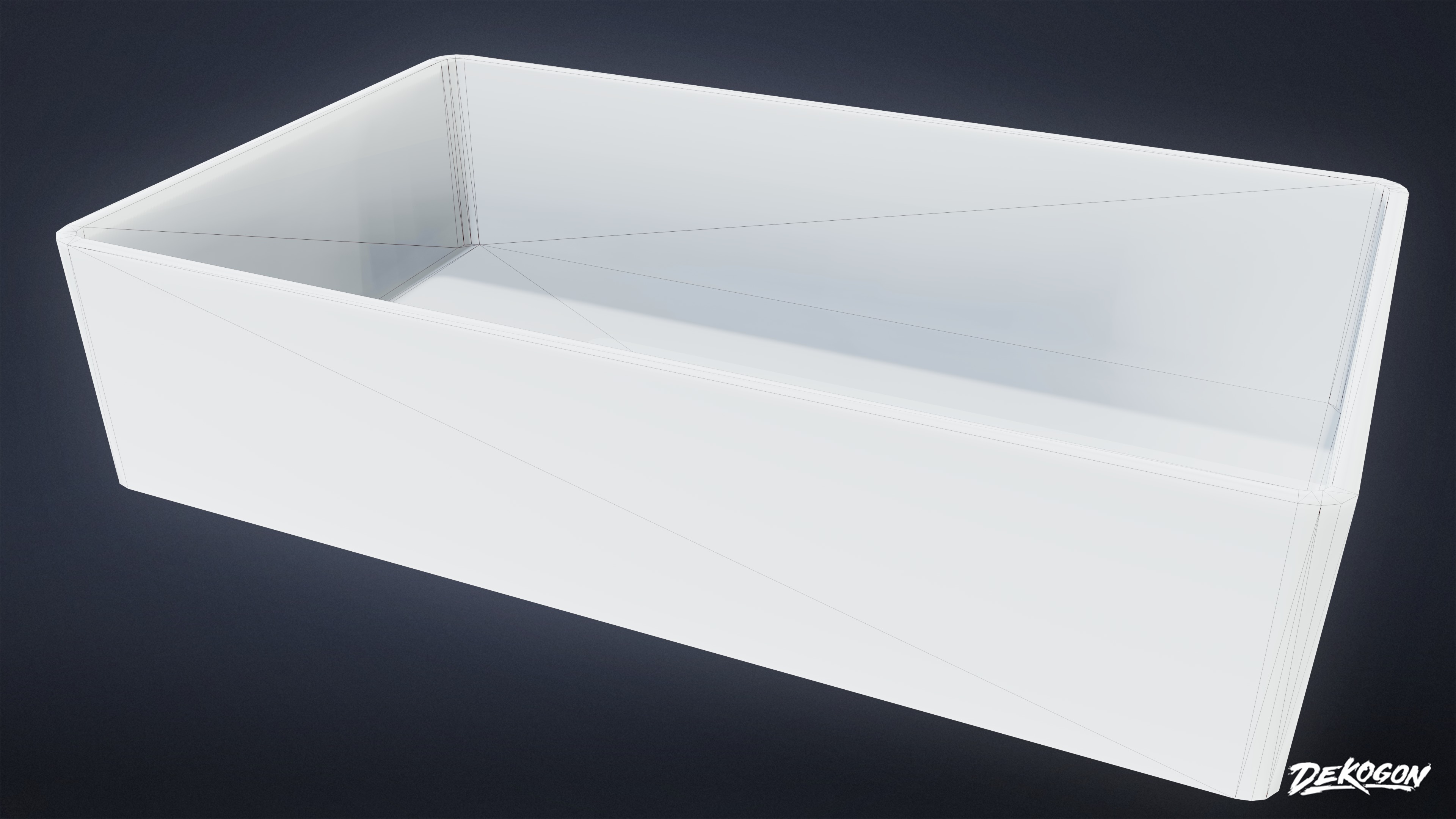 RESTAURANT - Food Crate 01 - LOW POLY AND NANITE Low-poly 3D model_7