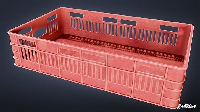 RESTAURANT - Food Crate 01 - LOW POLY AND NANITE Low-poly 3D model 7