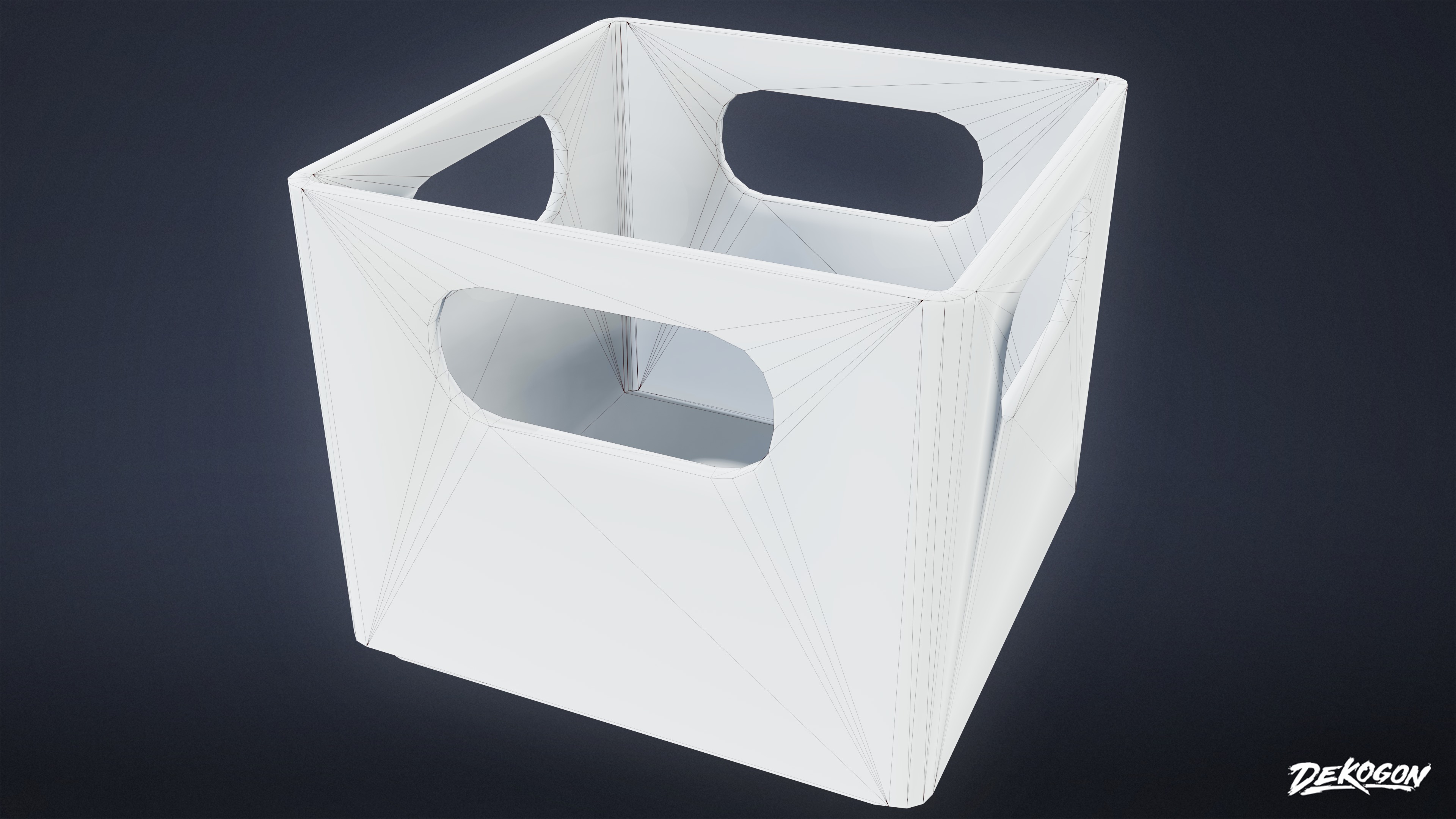 RESTAURANT - Food Crate 01 - LOW POLY AND NANITE Low-poly 3D model_8