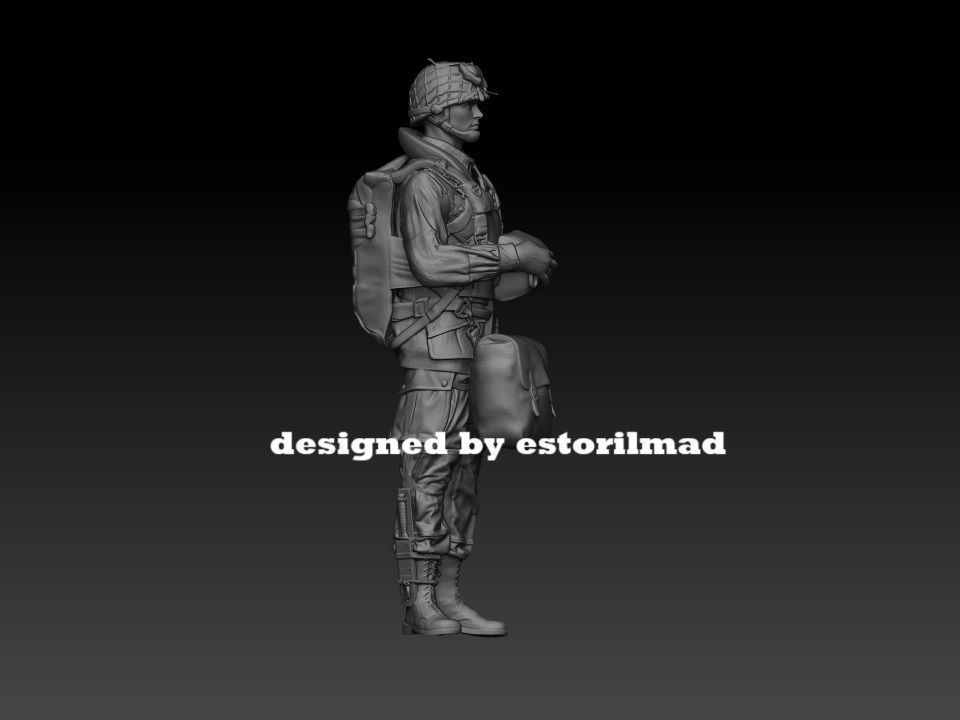 AMERICAN PARATROOPER 101 JUMPING v2 3D print model_1