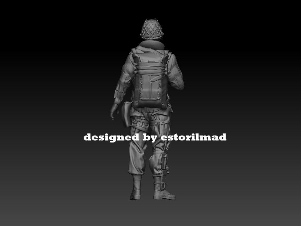 AMERICAN PARATROOPER 101 JUMPING v2 3D print model_2
