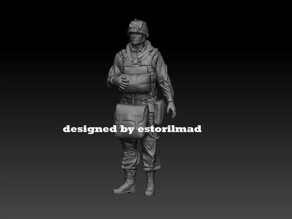 AMERICAN PARATROOPER 101 JUMPING v2 3D print model_0
