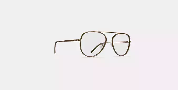 Belmar Eyeglasses in Polished Gold 3D model