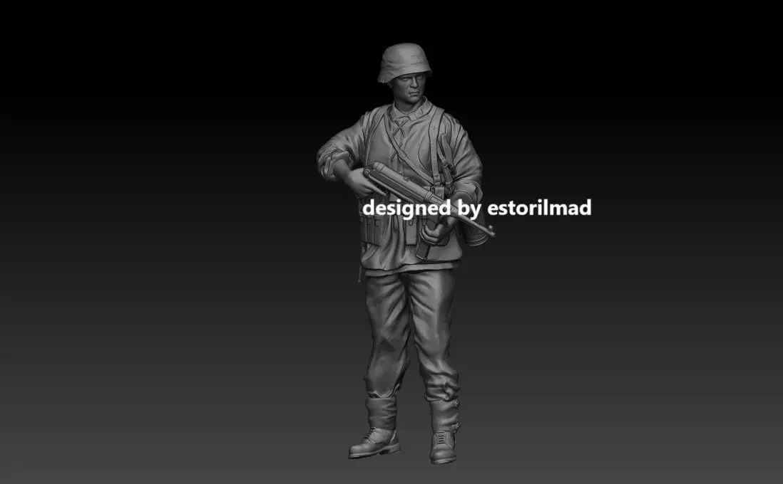  WAFFEN SOLDIER NORMANDY 3D print model_0
