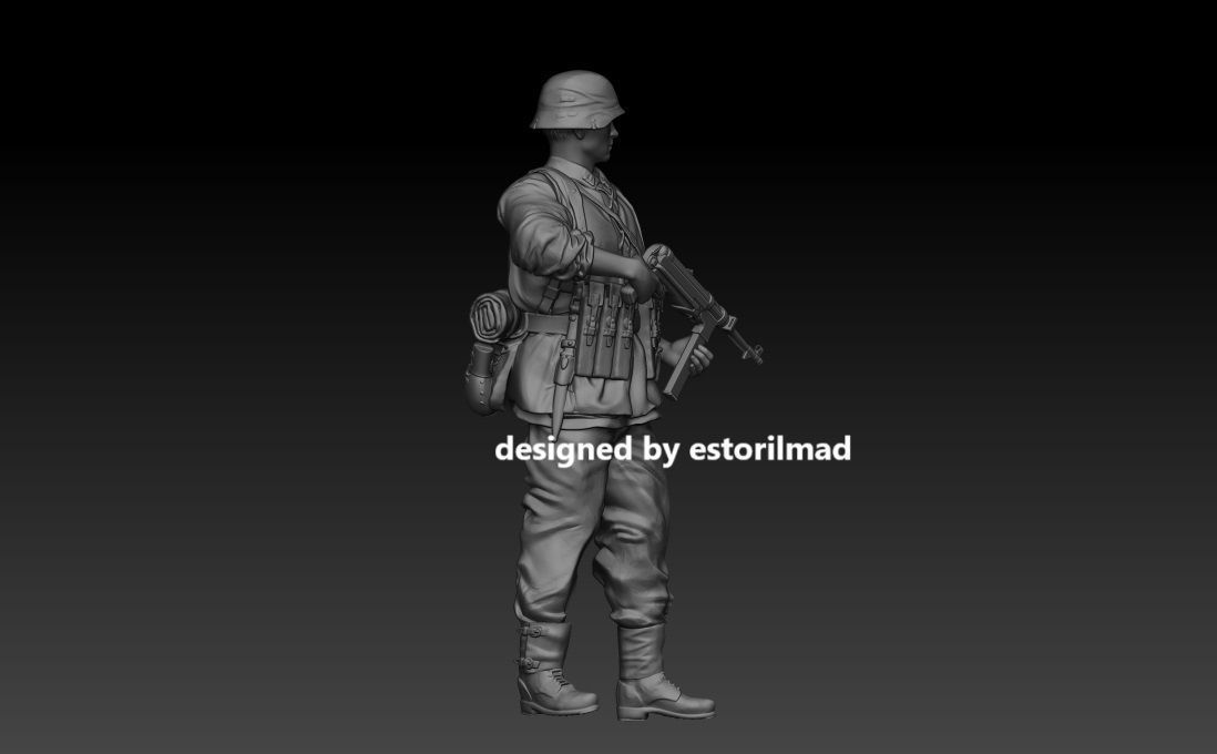 WAFFEN SOLDIER NORMANDY 3D print model_1