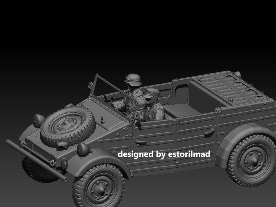 DRIVERS AFRIKA KORPS KUBELWAGEN - DAK 3D print model_2