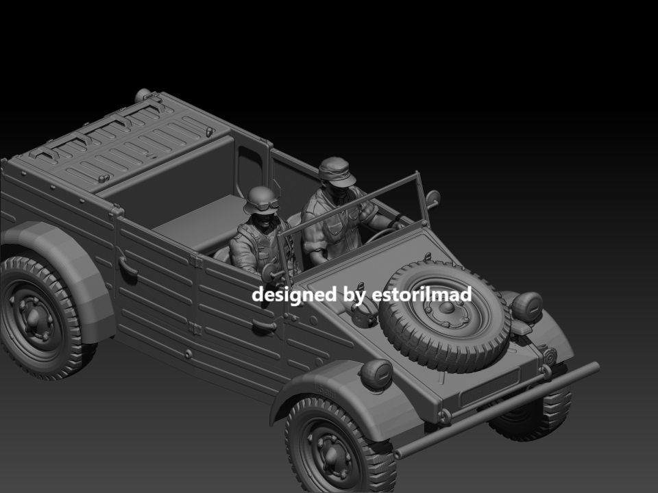 DRIVERS AFRIKA KORPS KUBELWAGEN - DAK 3D print model_3