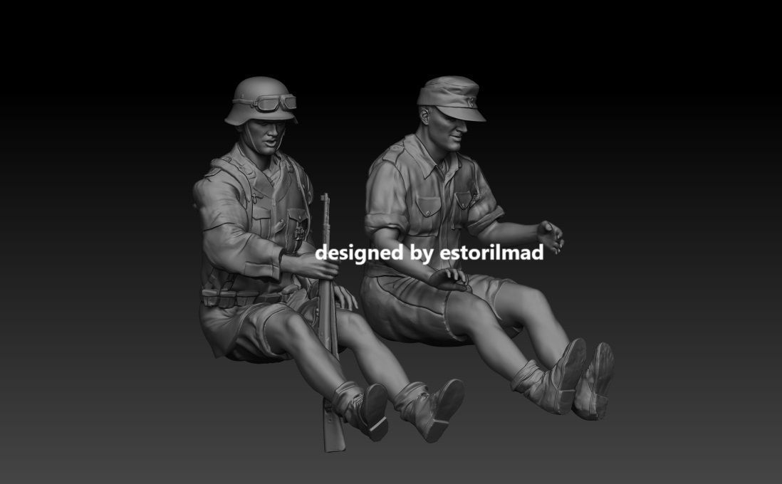 DRIVERS AFRIKA KORPS KUBELWAGEN - DAK 3D print model_1