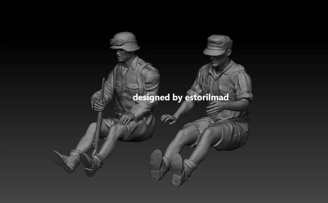 DRIVERS AFRIKA KORPS KUBELWAGEN - DAK 3D print model_0