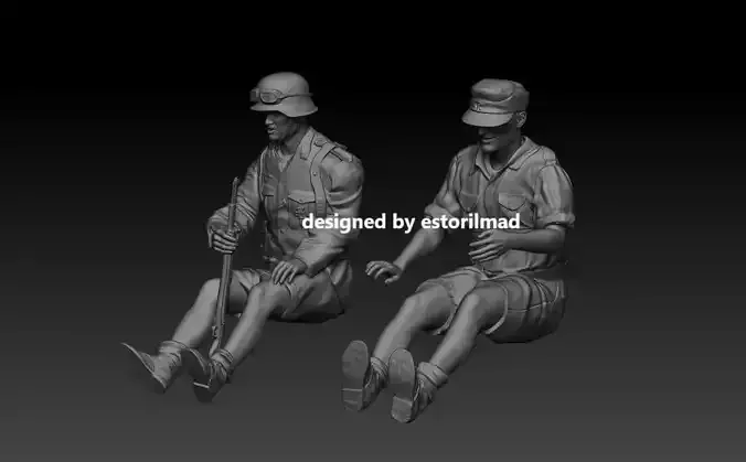 DRIVERS AFRIKA KORPS KUBELWAGEN - DAK 3D print model