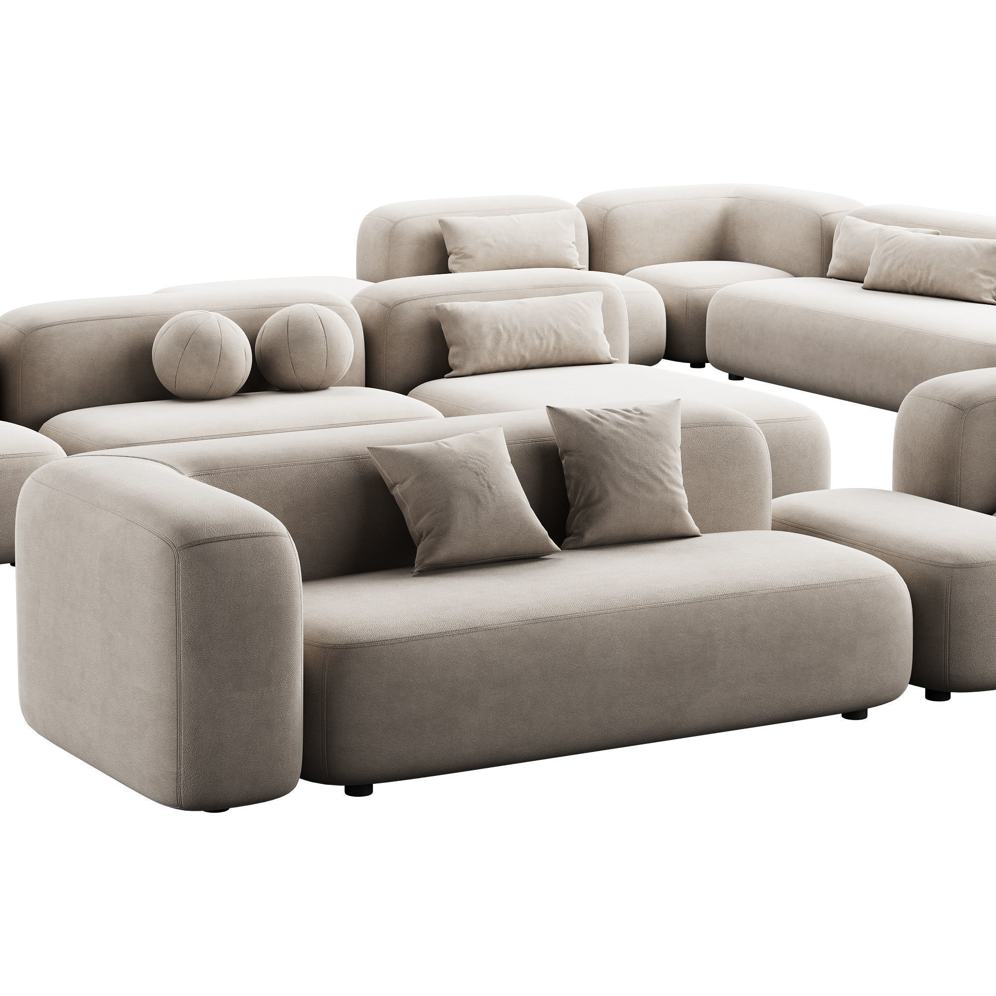 476 cloud modular sofa ribbl by divan ru 3 part 2 3D model_3