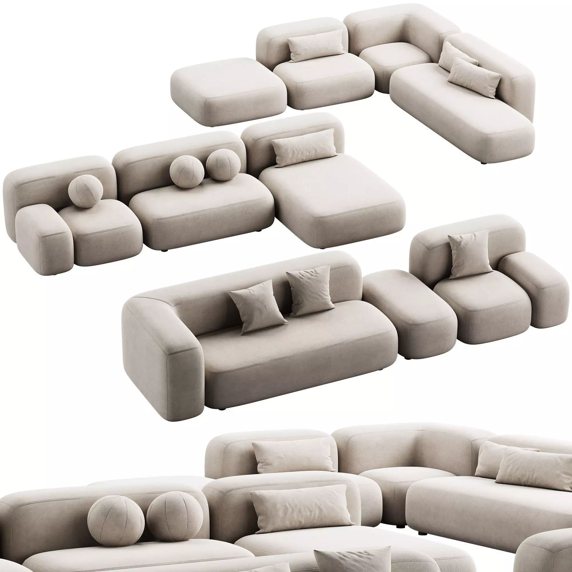 476 cloud modular sofa ribbl by divan ru 3 part 2 3D model_0