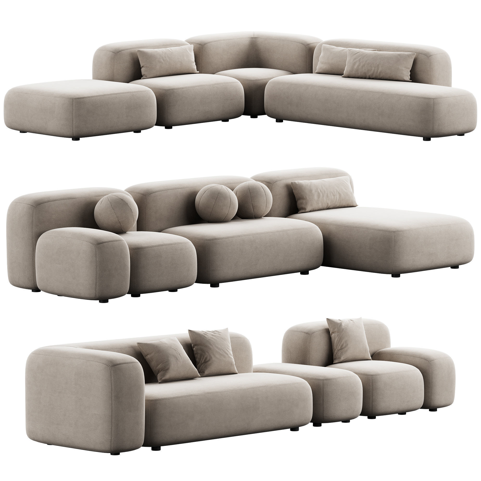 476 cloud modular sofa ribbl by divan ru 3 part 2 3D model_1
