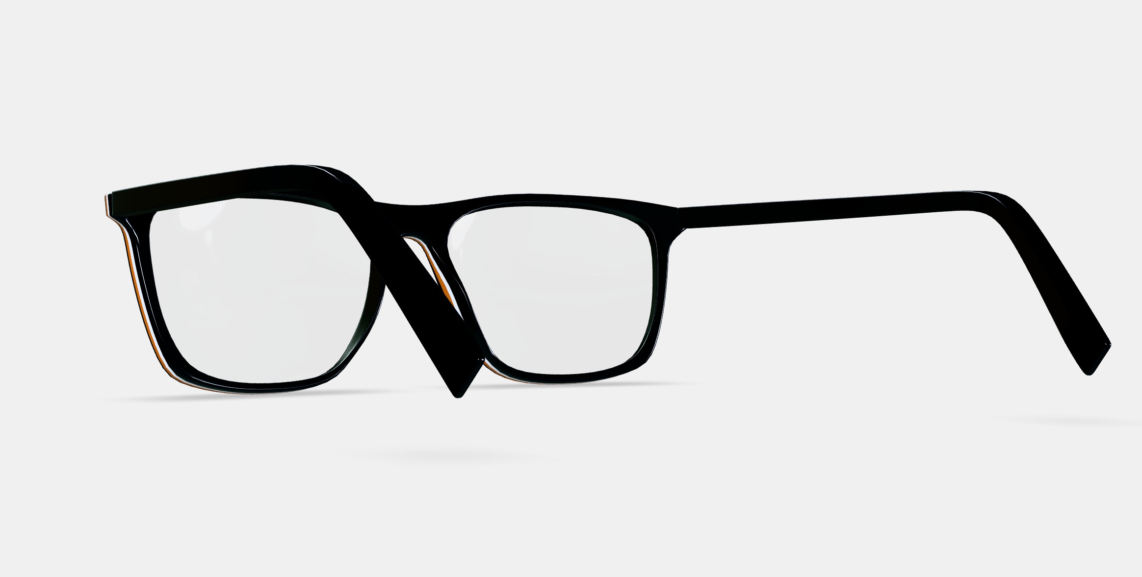 Fletcher Eyeglasses in Black Matte Eclipse 3D model_2