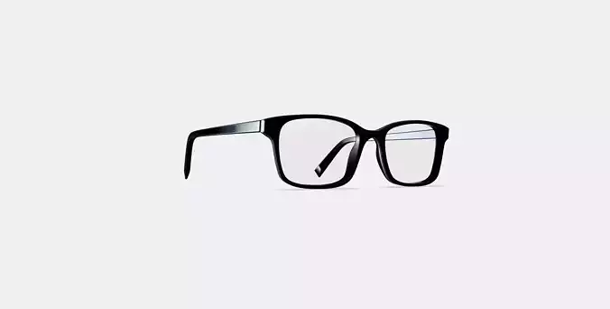 Brady Eyeglasses in Black Matte Eclipse 3D model