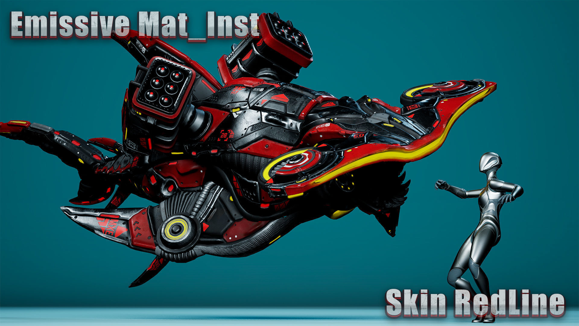 Sci-Fi Shark HammerHead Low-poly 3D model_4