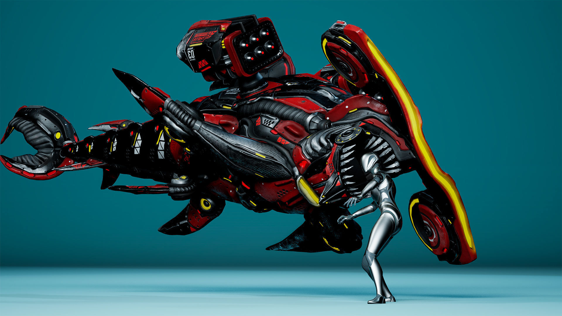 Sci-Fi Shark HammerHead Low-poly 3D model_15