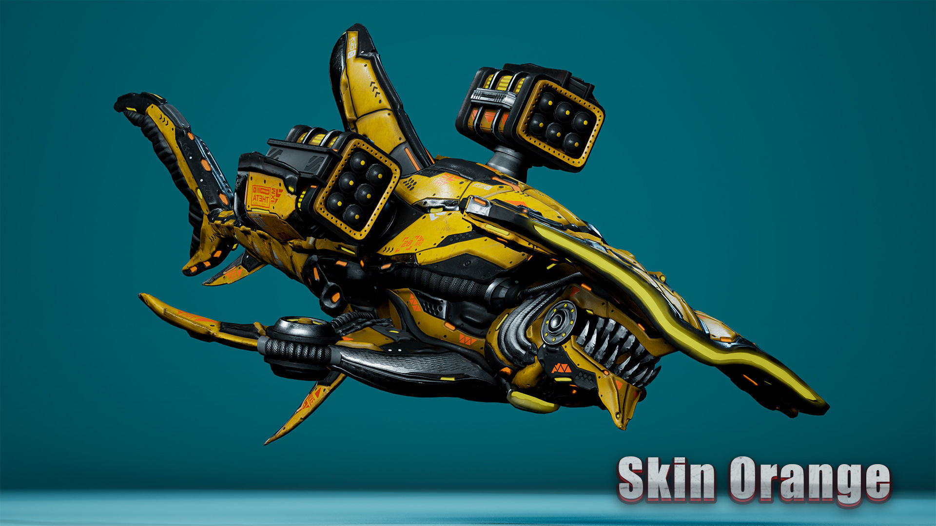 Sci-Fi Shark HammerHead Low-poly 3D model_6