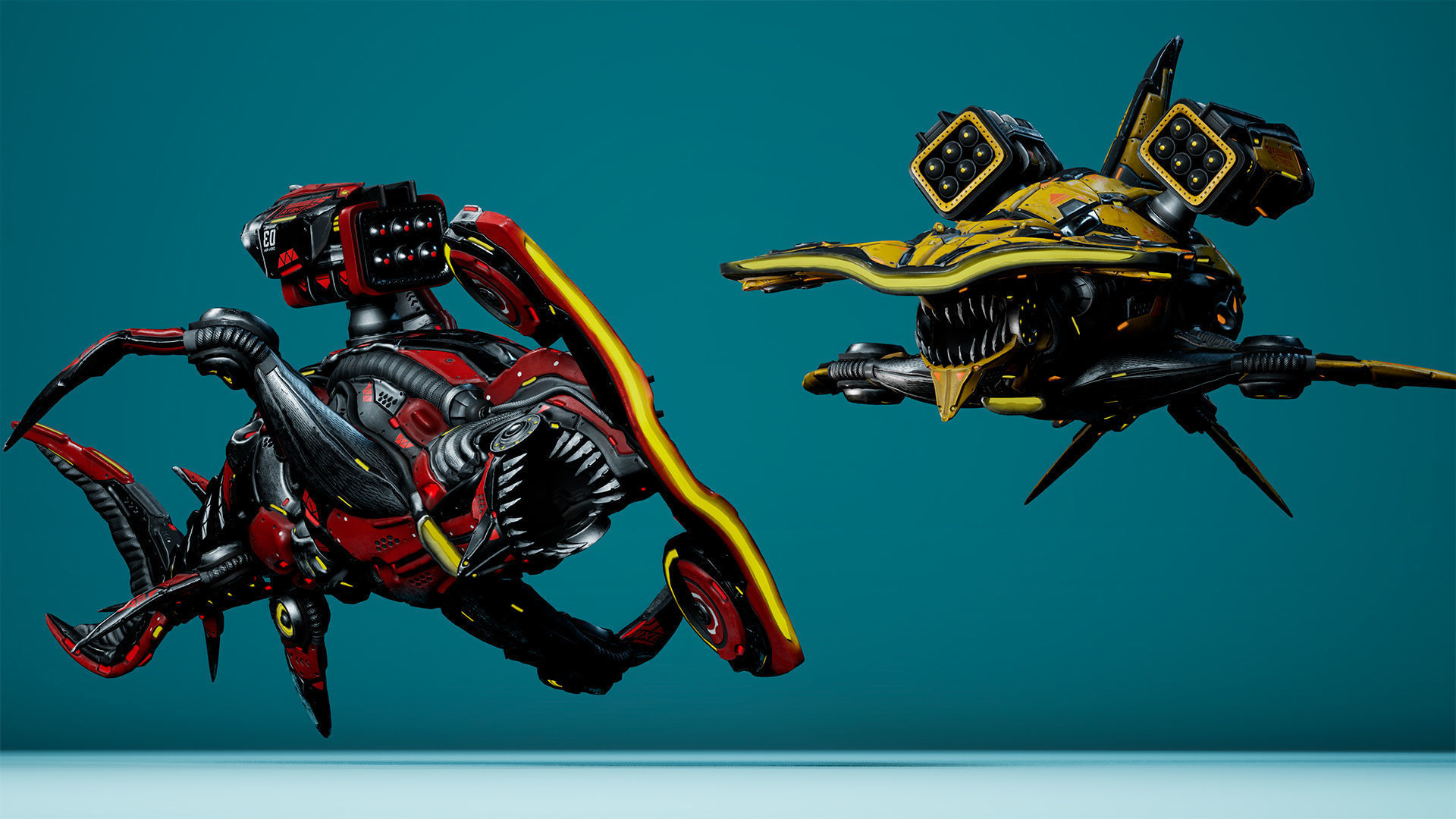 Sci-Fi Shark HammerHead Low-poly 3D model_12