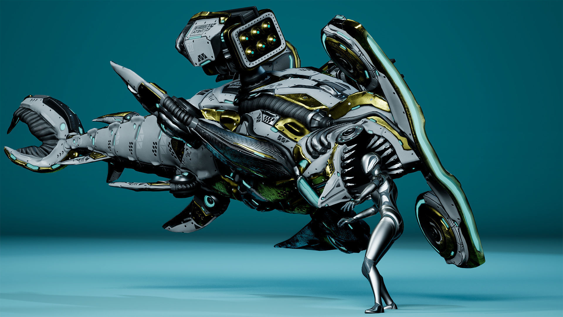 Sci-Fi Shark HammerHead Low-poly 3D model_16