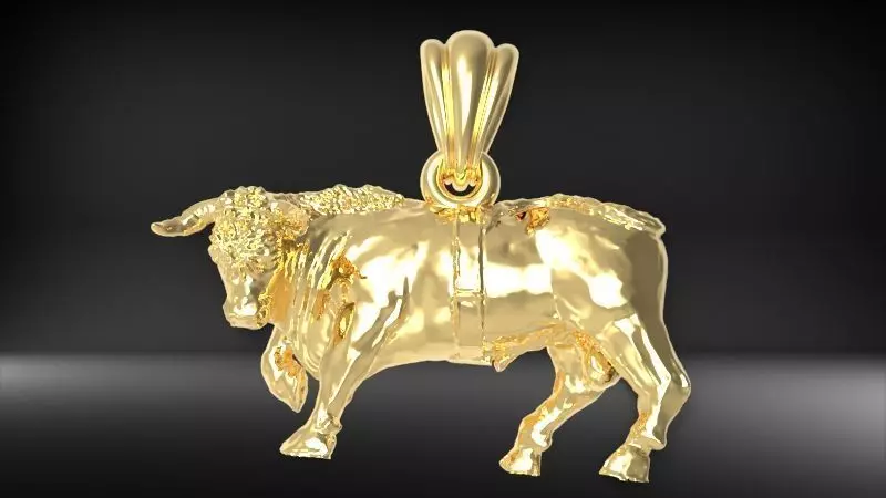 Bull Pendant 3d Taurus Zodiac Charm Necklace Bracelet Jewelry 3D print model