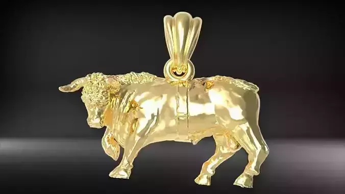 Bull Pendant 3d Taurus Zodiac Charm Necklace Bracelet Jewelry