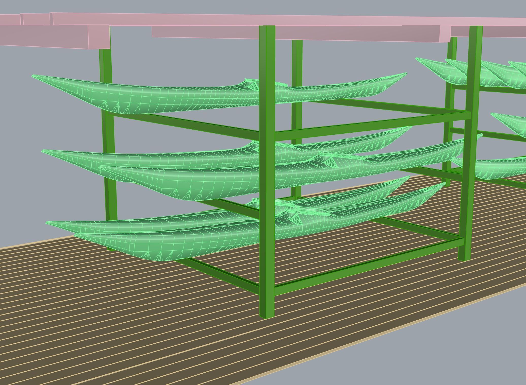 Canoe Rack 3D model_8
