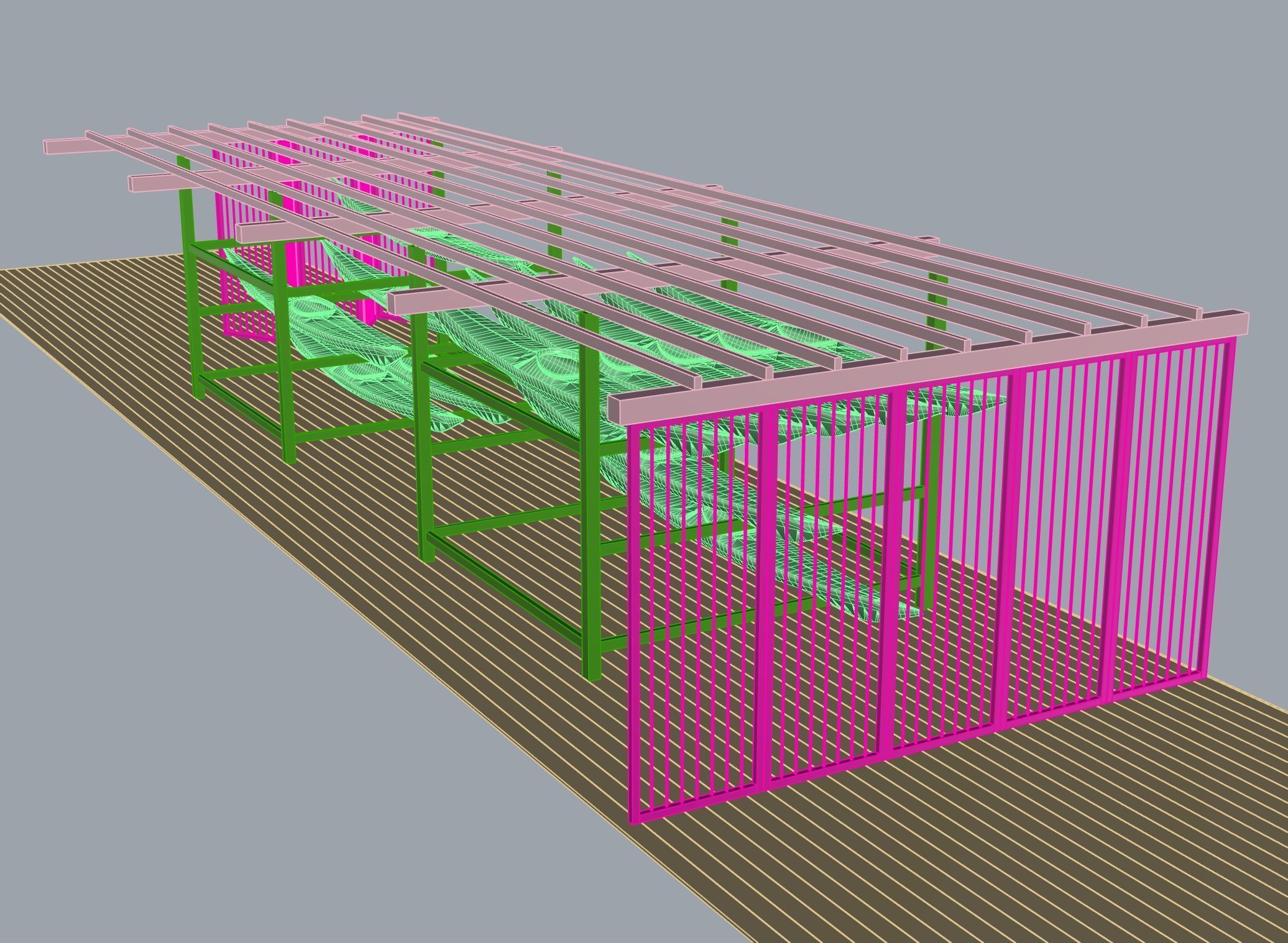 Canoe Rack 3D model_7