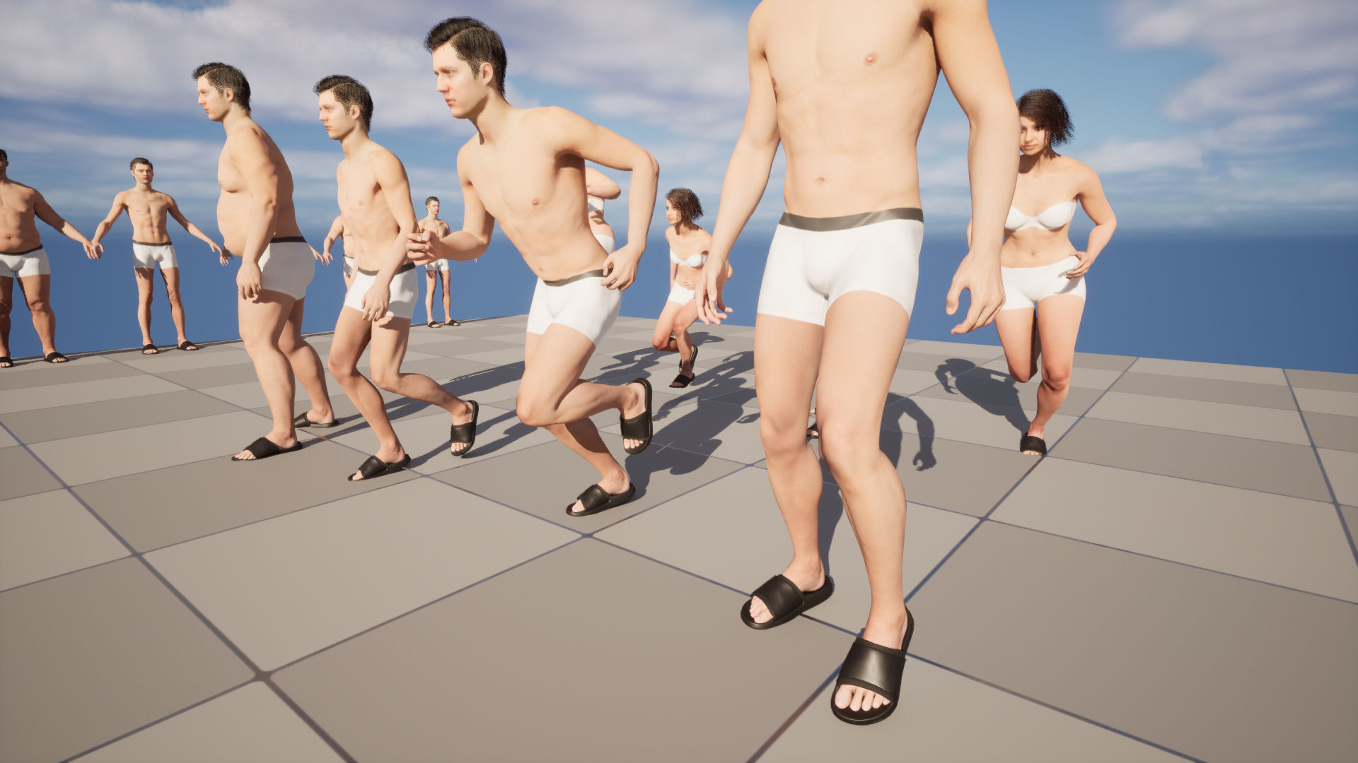 Slippers 134 - All MH Bodies - UE5 Skeletons - Rigged Low-poly 3D model_16