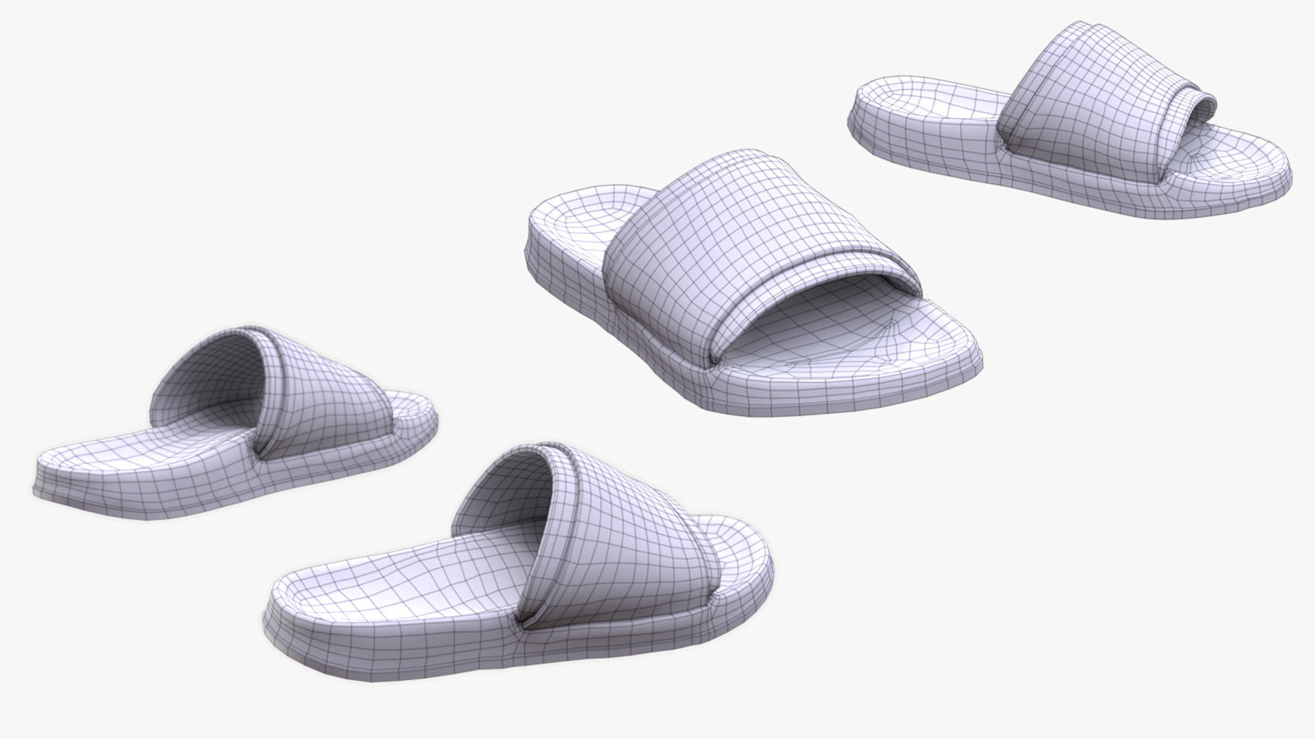 Slippers 134 - All MH Bodies - UE5 Skeletons - Rigged Low-poly 3D model_21