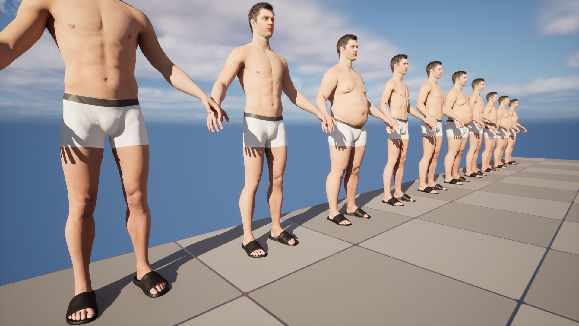 Slippers 134 - All MH Bodies - UE5 Skeletons - Rigged Low-poly 3D model_17