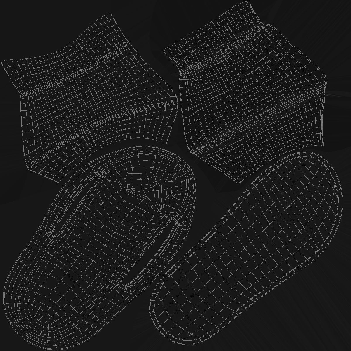 Slippers 134 - All MH Bodies - UE5 Skeletons - Rigged Low-poly 3D model_22