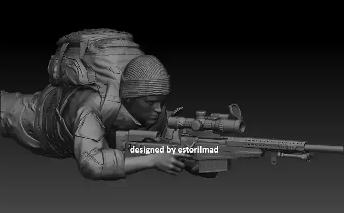 AMERICAN SEALS SNIPER SOLDIER 3D print model