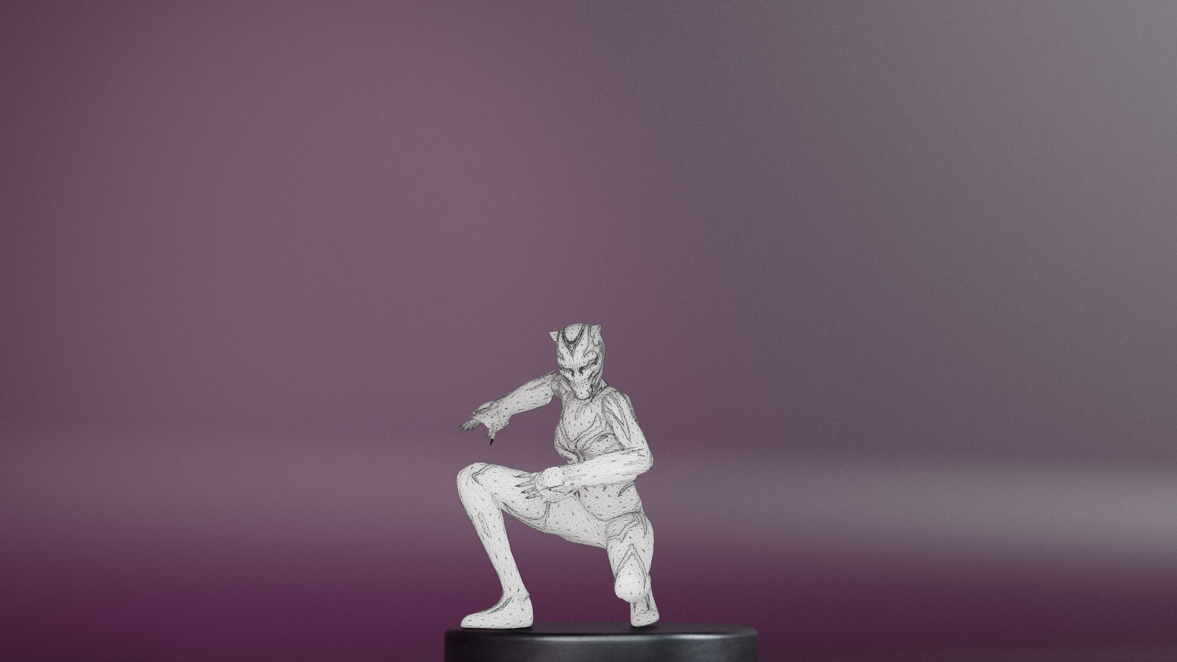 Black Panther - Shuri Low-poly 3D model_19