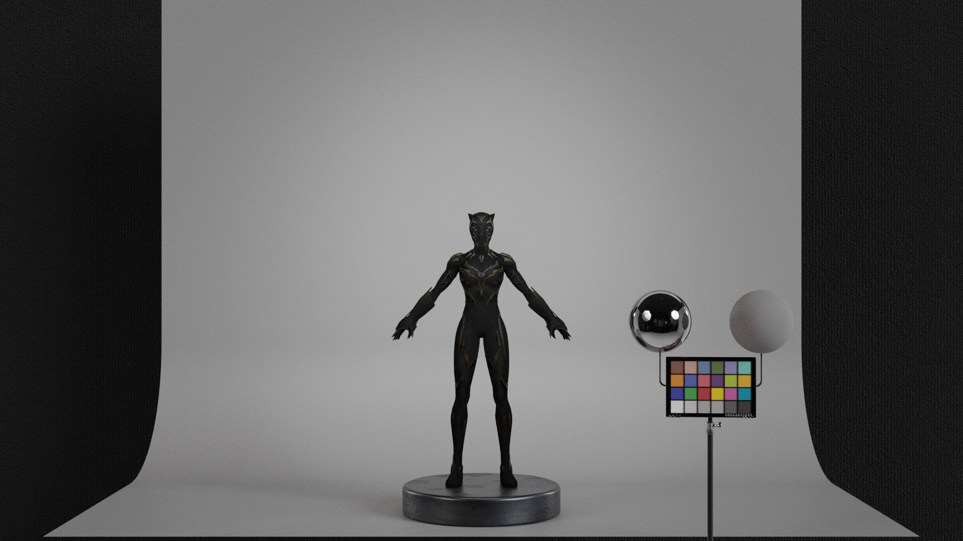 Black Panther - Shuri Low-poly 3D model_1