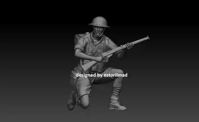 SOLDIER 8 BRITISH ARMY - MATILDA TANK - EL ALAMEIN V16