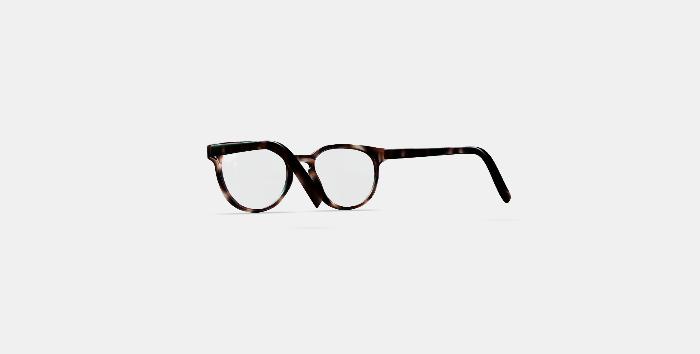 Wright Low Bridge Fit Eyeglasses in Cognac Tortoise 3D model_16