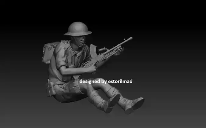 SOLDIER 8 BRITISH ARMY - MATILDA TANK - EL ALAMEIN V17