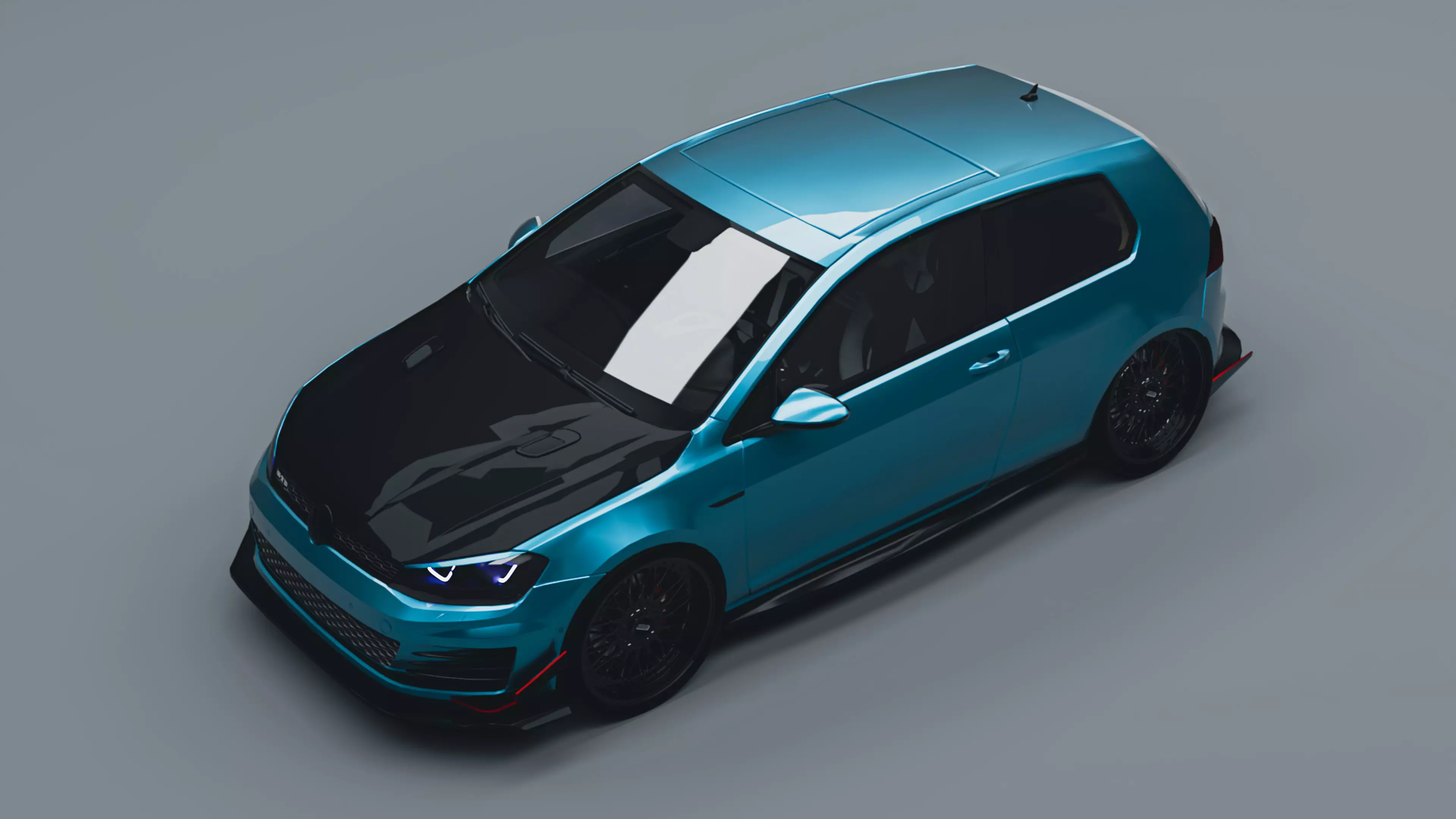 Volkswagen Golf VII GTD Low-poly 3D model_0