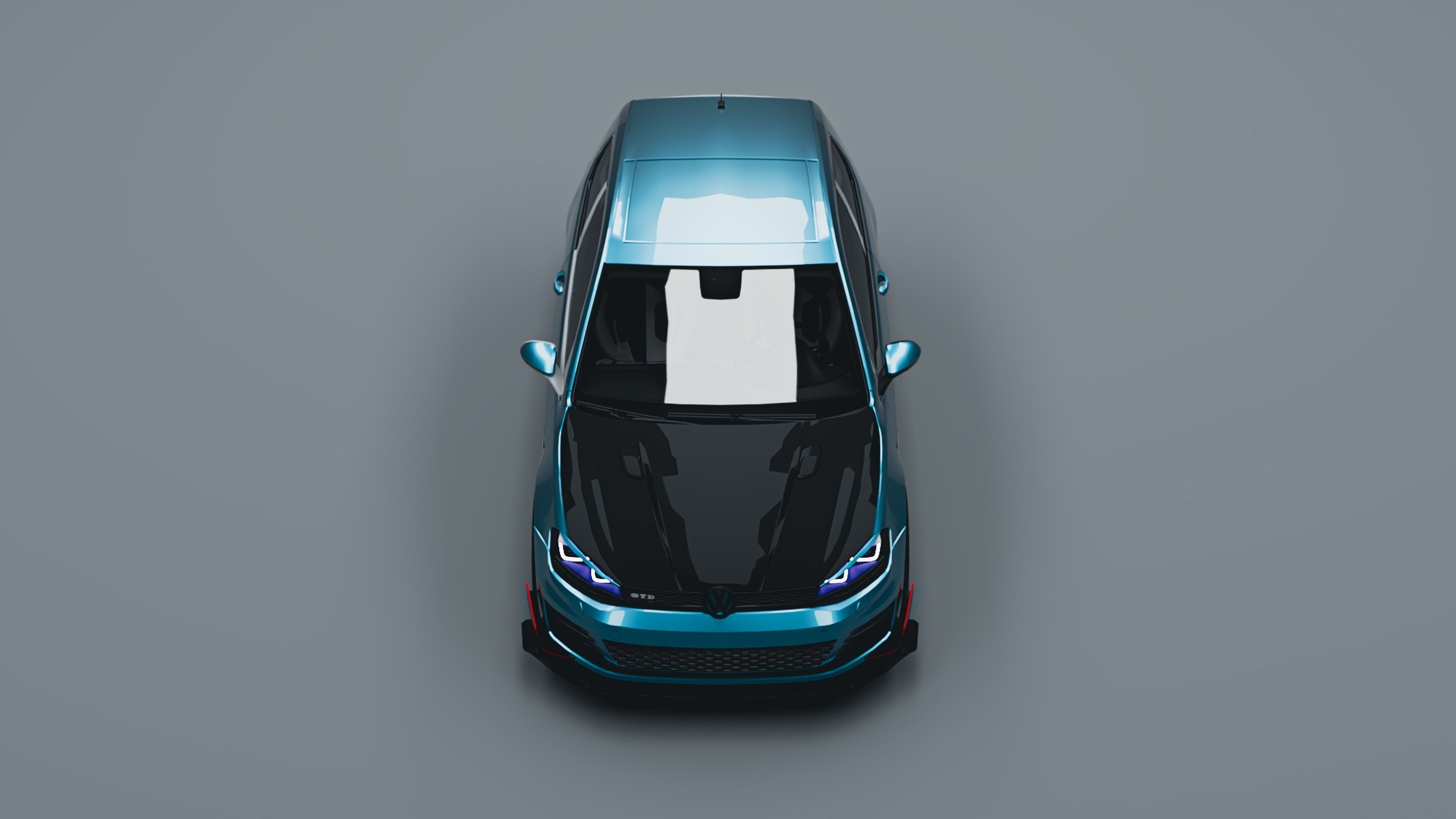 Volkswagen Golf VII GTD Low-poly 3D model_3