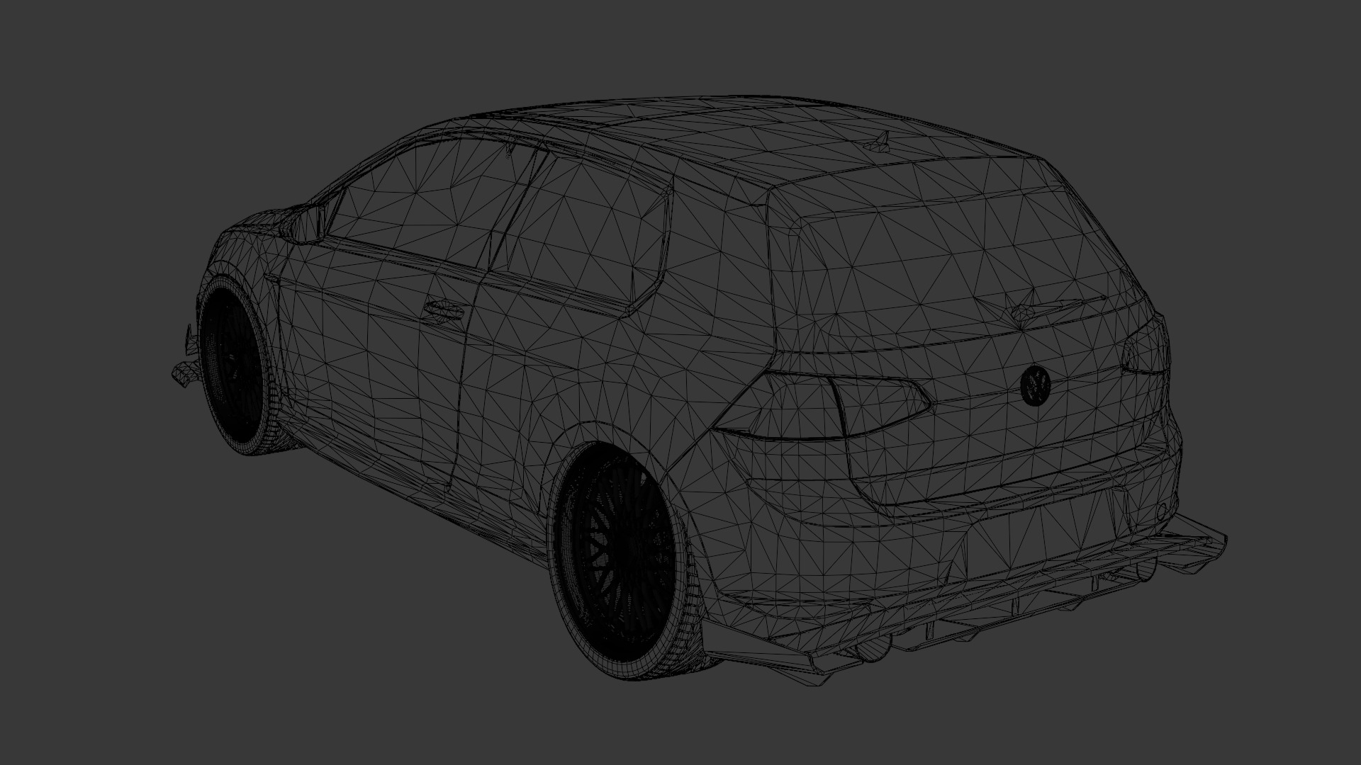 Volkswagen Golf VII GTD Low-poly 3D model_12