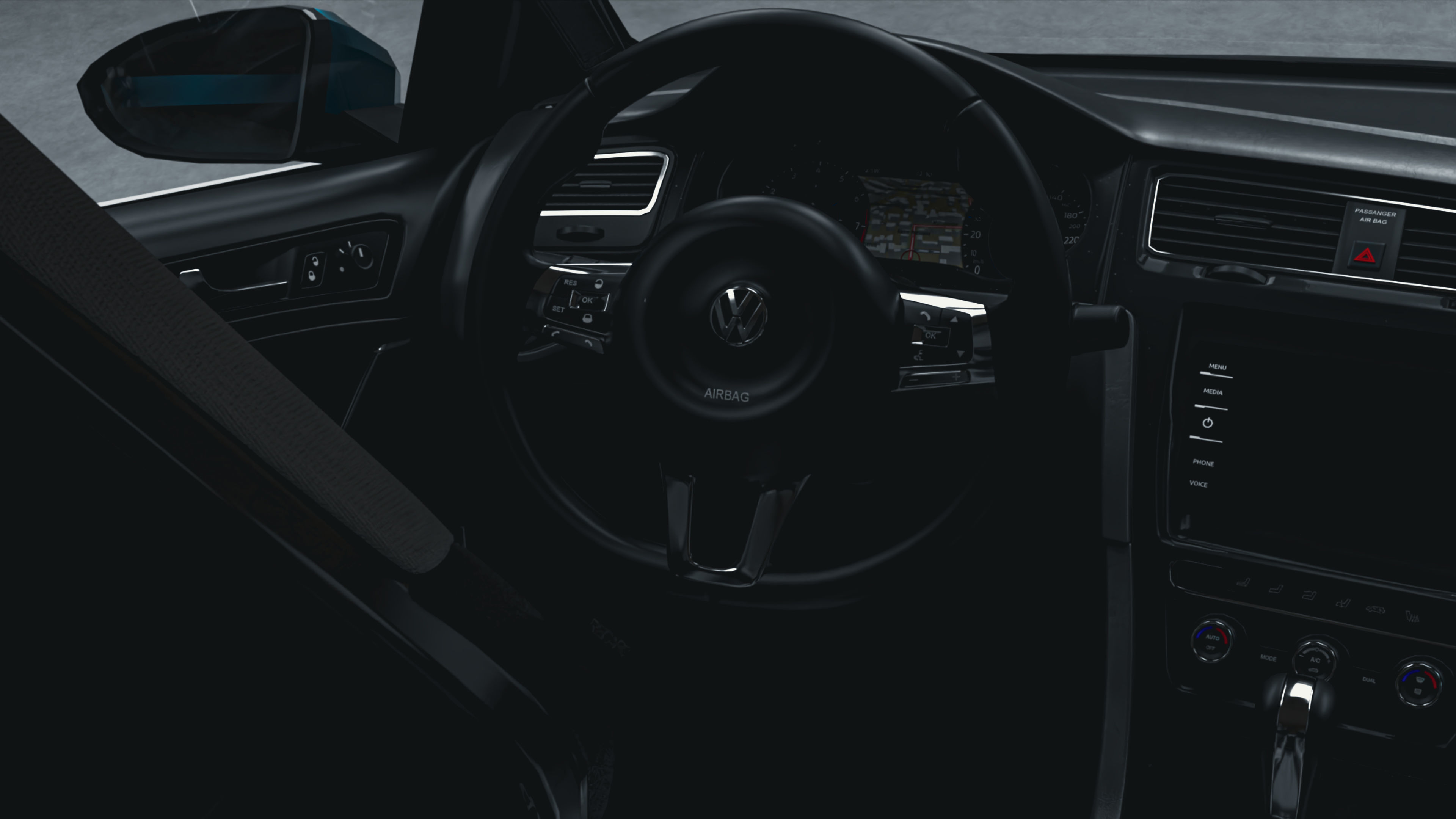 Volkswagen Golf VII GTD Low-poly 3D model_8