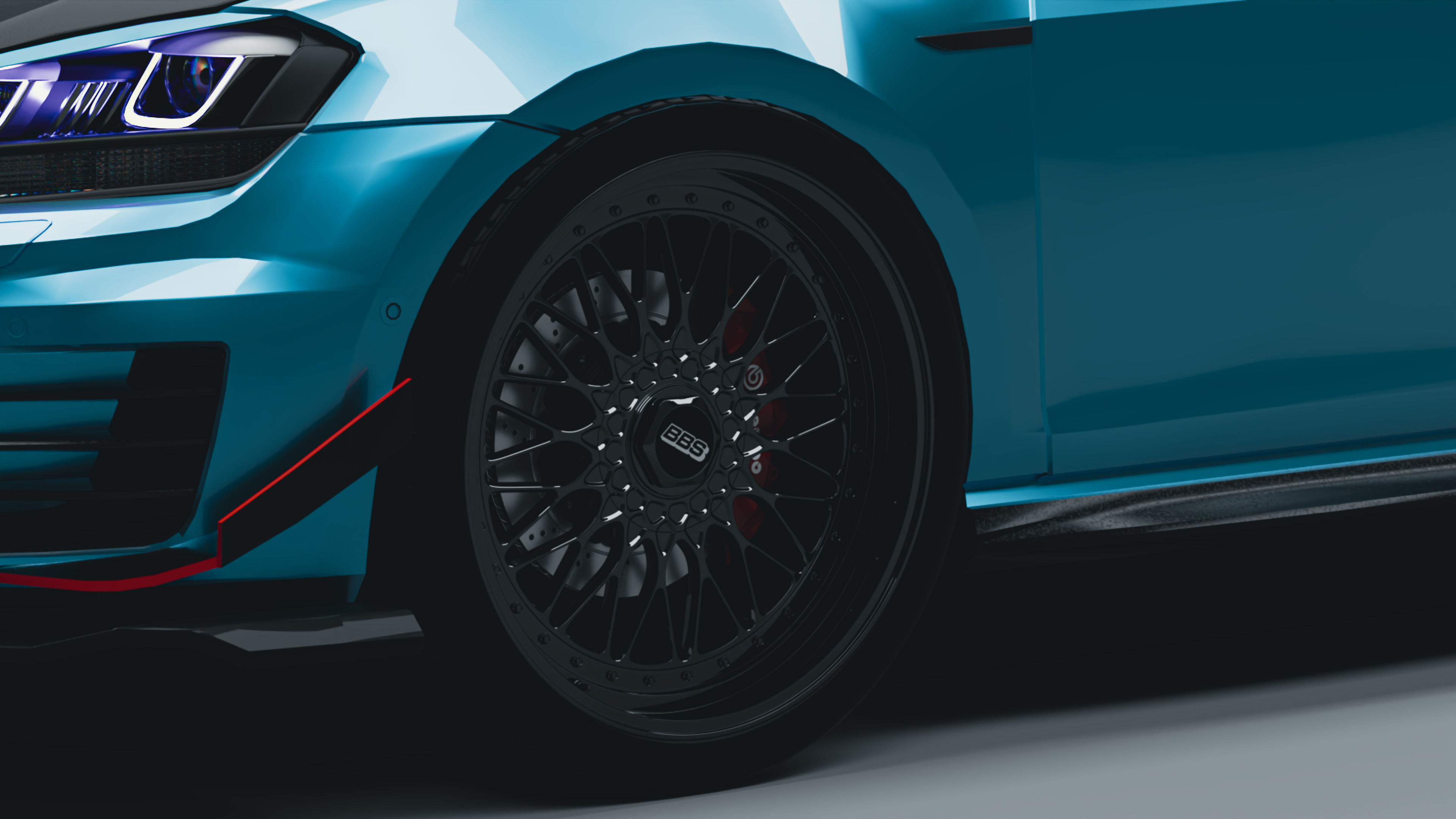 Volkswagen Golf VII GTD Low-poly 3D model_7