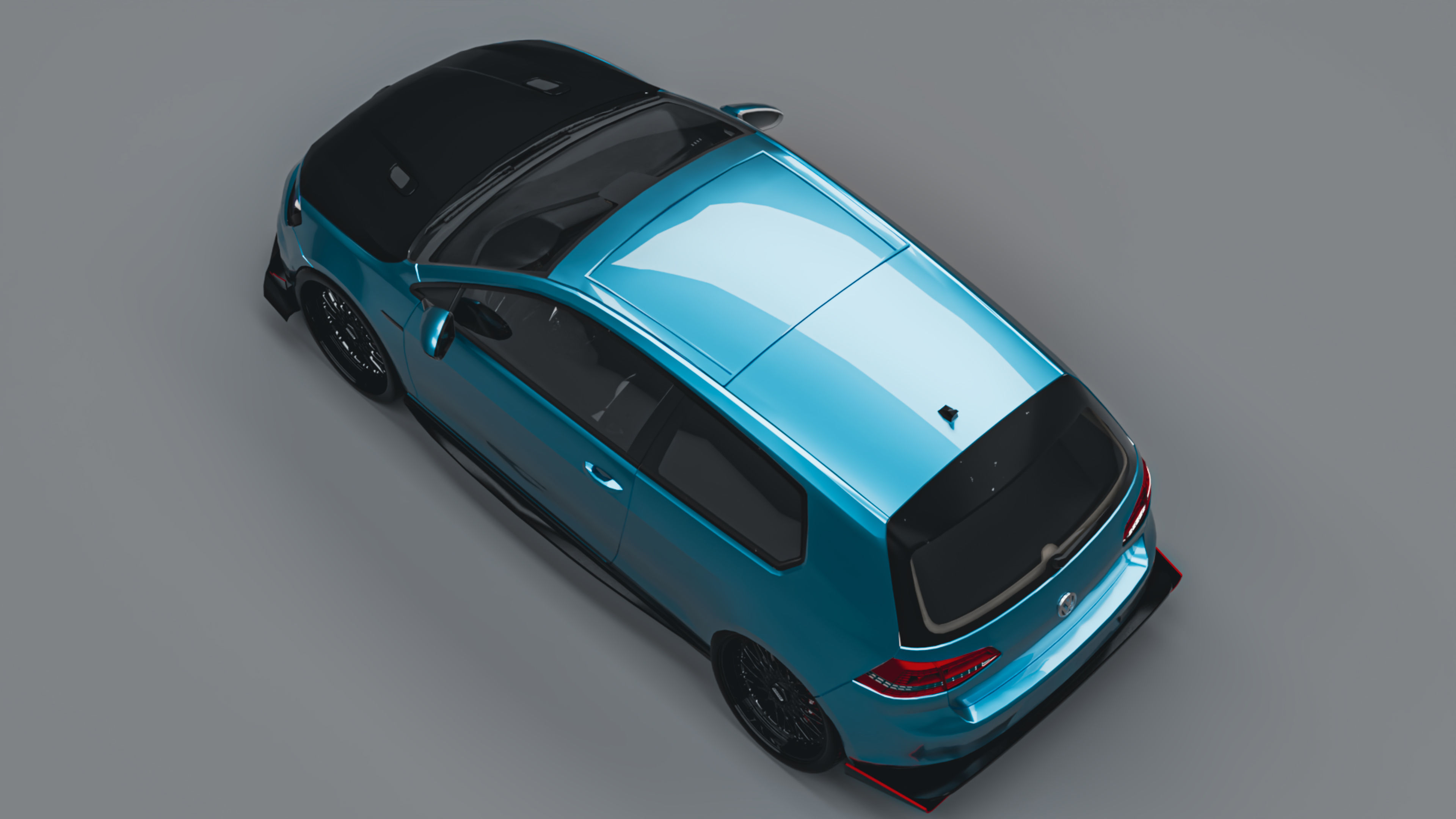 Volkswagen Golf VII GTD Low-poly 3D model_5