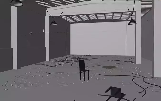 Abandoned warehouse Free 3D model